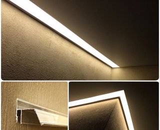 Натяжной потолок с контурной подсветкой