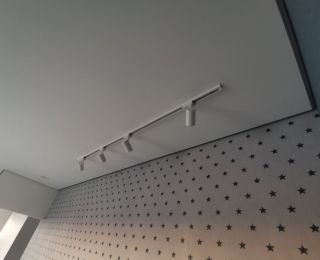 Натяжные потолки с трековым освещением
