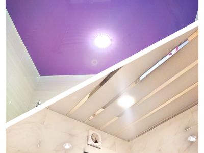 Натяжной или реечный потолок в ванную?